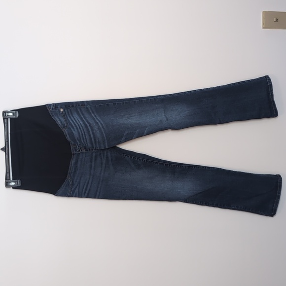 Isabel Maternity by Ingrid & Isabel Crossover Panel Maternity Jeans Bootcut - Picture 1 of 6